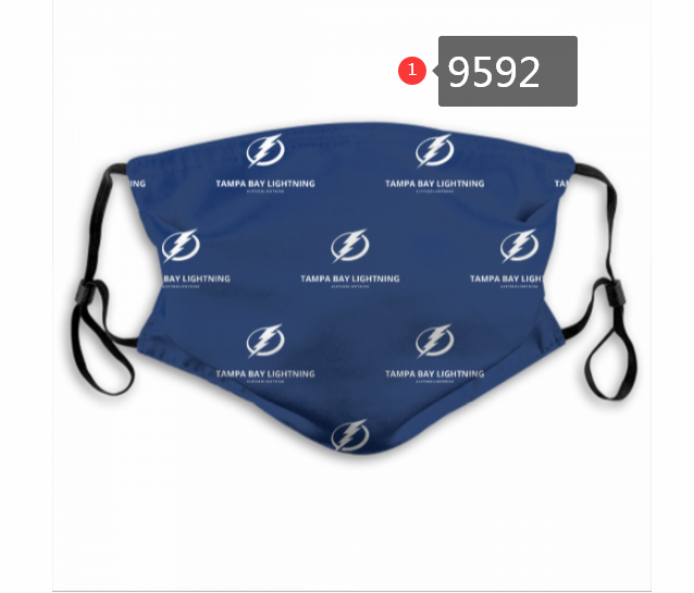 New 2020 NHL Tampa Bay Lightning #2 Dust mask with filter
